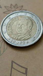100% Authentic 2002 EUROPEAN UNION (SPAIN) 🇪🇺 / 🇪🇦 TWO (2) EURO COIN 2002 (KING JUAN CARLOS I) good condition *Actual photo taken not from library photos *Cataloges #0245 Country: Spain Period: European Union (Euro) 1999 - 2025