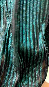 Bahan & Kain Babat Plisket Glitter Antik warna hijau