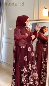 ZADSNA NINONA SET HIJAB DRESS GAMIS MODE TERBARU BEST SELLER DAN REAL ORIGINAL