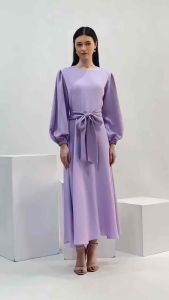 [4 WARNA] ODINA CRINKLE DRESS CASUAL KOREA ELEGAN GAMIS HIJAB GAUN KASUAL VINTAGE MODEL BALON | UNIQOV COLLECTION