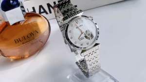 Đồng Hồ Nữ Bulova 96P222 Automatic Size 32 Regatta Silver