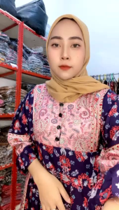 Gamis Dress Wanita Casandra Keong Katun Rayon Kasual