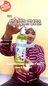 BUZZ-CAIRAN PEMBERSIH KULKAS SERBAGUNA EXTRA GREENTEA 250 ML & LAP MICROPIBER