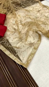 Stunning & Elegant Soft Mono Net Sequence Work Saree for all Occasios (Pre-Order: 2/3 Weeks Delivery) HRHR270625