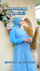 GMTA Saida Maxi Dress Wanita: Gaun Pesta Brukat & Baju Lebaran