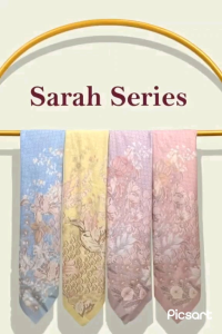 Jilbab Segiempat Motif Sarah Series Terbaru Voal Lasercut