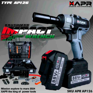 APR bor impact wrench 1000Nm AP126PROMAX+ MOd DeWalt garansi resmi 5thn mesin pembuka baut roda mobil motor CVT