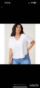 AYANG VN - V-Neck Top Plus Size Over Size V-Neck Top