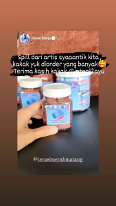 terasi merah udang bulat kemasan toples