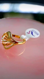 Cincin Dubai 24K Motif Daun