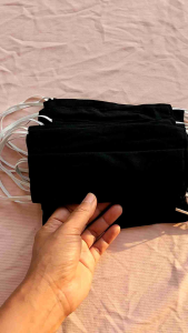 ผ้าปิดจมูกคอตตอน 2 ชั้น สีดําว(27บ./12ชั้น)