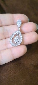 Liontin Perak Dancing Hall Kristal Swaroski Titanium 22K