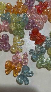 70 pcs mix colors Ribbon Bow beads for jewelry accessories crafts finding size 15 x 20 mm