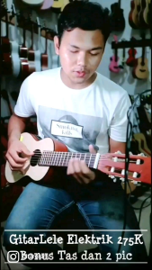 Gitarlele / Gitar Mini / Gitar Lele / Junior Ukulele Senar 6 - Bonus Tas - Spesifikasi Lengkap (Versi Frett Stenlis)