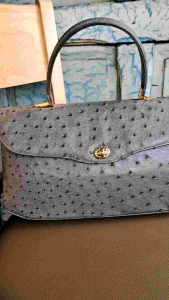 Hàng Si túi xách tay da đà điểu