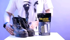 Shoe Foam Brush Cloth Cleaner Sneaker 3 in 1 Cleaning Set Care Kit