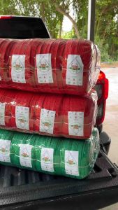 เชือกร่ม เชือกถัก เส้นเบน 46 หุน ยาว 100 มิตร ดอกบัว