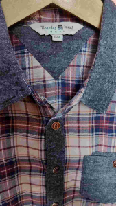 Kemeja Flanel Kombinasi Thursday Island Original Second Size S