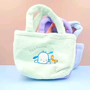 TAS TENTENG BULU SANRIO / HANDBAG BULU VINNAMOROLL / TAS POCHACCO / TAS TENTENG KUROMI MELODY