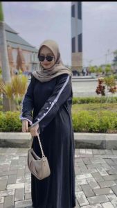 Abaya Wanita Simple Polos Crinkle Airflow Premium Habibah Dress Jumbo