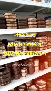 Pot Bonsai Keramik Mame Sukulen Kotak Persegi Unik