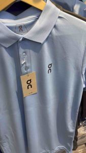 On Training Polo Shirt Mens Short Sleeve T-Shirt New High Elastic Sports Turn-down Collar Ice Silk Polo Shirt Golf Soccer Basketball