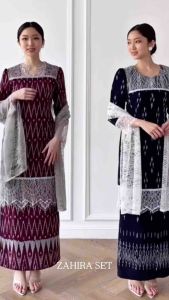 ZAHIRA SET TENUN - KEBAYA TENUN - KEBAYA LAMARAN - SETELAN KEBAYA