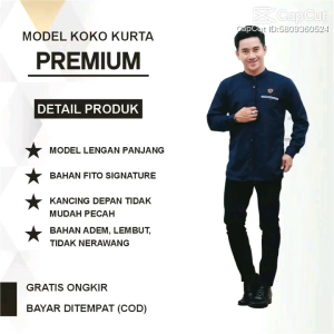 Baju Muslim Pria Nyaman & Koko Kurta Lengan Panjang