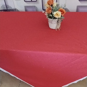 TAPLAK MEJA TAMU EMBOS RENDA UK 120*120 CM