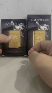 Kotak Rokok Dolphin YF852 Bahan Metal Tebal Dengan Ukiran Muat Semua Jenis Ukuran