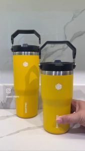 GO-SIP TUMBLER by SmartPro (20oz) Flip and Sip with built in straw. Cup holder compatible