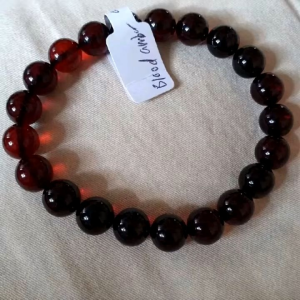 Crystal bracelet blood amber