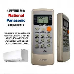 Universal Air Conditioner Remote Control for Panasonic National A75C2458 A75C2308 A75C2287 A75C2450 A75C2160 A75C2043