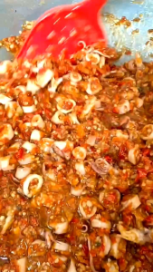 Sambal Cumi pete Hot legendaris!! Enak & Empuk Cumi nya Ukuran isi dan sambal 120gr