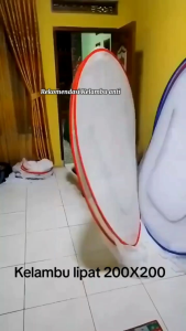 Kelambu Tiang Kawat Baja Elastis Kasa Nyamuk Tebal Ukuran 200x200 200x180 180x180