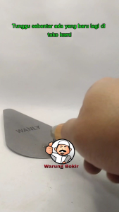 Sendok tembok bangunan lancip wanly ukuran 6 inchi gagang kayu