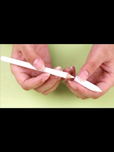 KL Stock 1pcs Nail White Pencil and Pencil Sharpener Set 2in1 For French Nails