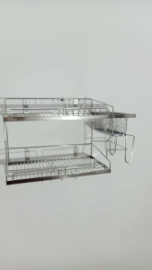 KỆ TREO TƯỜNG KỆ ÚP CHÉN BÁT 2TẦNG ĐA NĂNG  5TRONG 1SẢN PHẨM