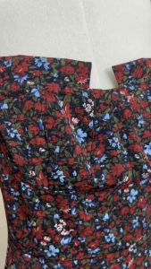 Đần maxi hoa phối áo cardigan len thời trang