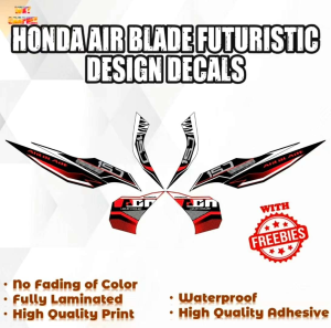 HONDA AIRBLADE FUTURISTIC DESIGN DECALS (WATERPROOF LAMINATED FADE PROOF)