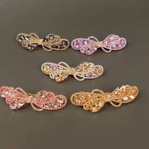 Kẹp tóc kim loại đính đá 75cm phụ kiện cao cấp cho tuổi trυng niên CĐ10