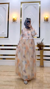 sarah dress New - ceruty premium vest import mix tile premium full furing Ld 110 Pj 138 zipper depan kancing aktif