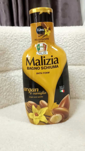 Malizia bath foam argan and vanilla 1000 ml.exp 03/2029