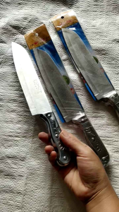 PISAU DAPUR STAINLESS UKURAN BESAR CAP IKAN EMAS KEMBAR - 雙金魚
