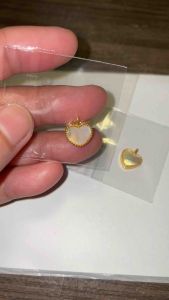 ON SALE 18K Yellow Gold MINI HEART Pendant(HOLLOW/AMPAW/White/10mm)✨