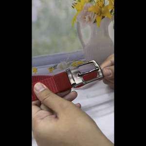 Ikat pinggang sekolah anak model jarum tusuk hitam