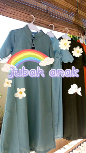 Jubah Gamis Anak Model Kancing Depan untuk Anak Usia 1-10 Tahun