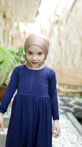 Ciput Hijab Anak Ninja Instan Jersey Premium Warna Peach - Stylish & Nyaman