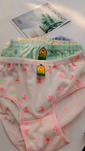 (3&6)Pcs Celana Dalam Wanita Motif Bintik Bunga Katun Rayon Jawahirahfashion