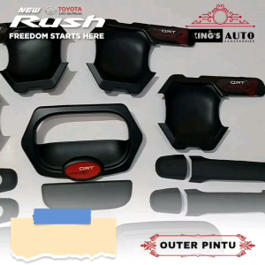 Paket Handle Outer Tank Cover Rush 2006 2016 Hitam Doff
